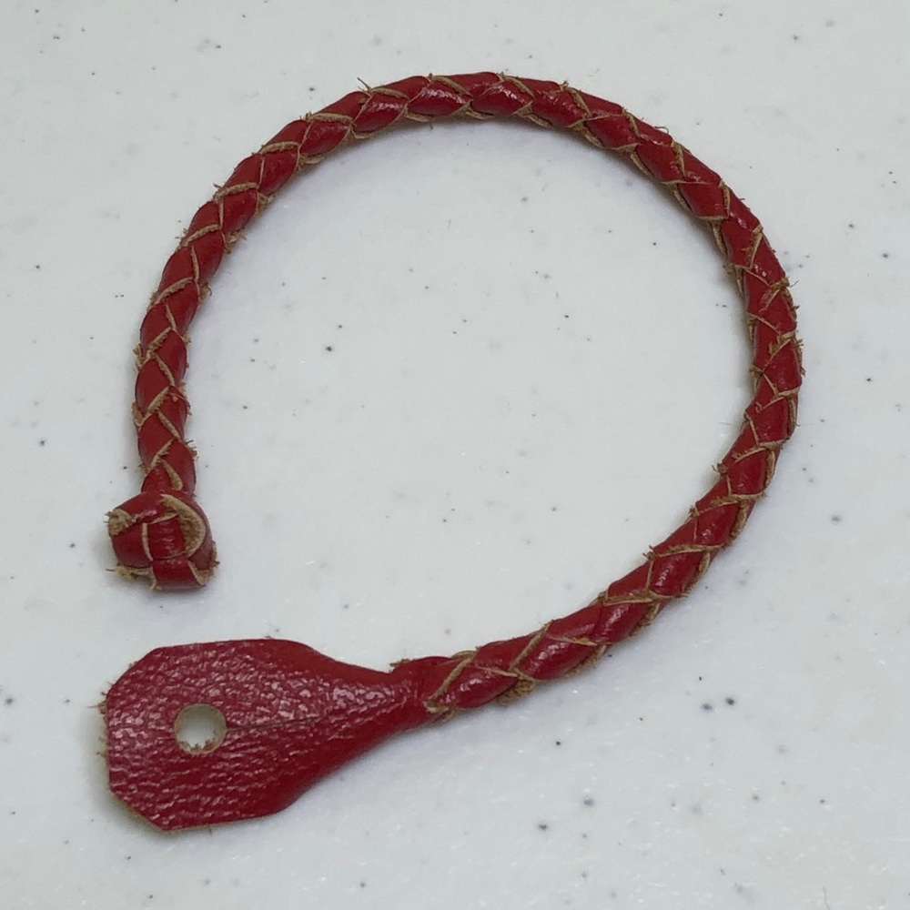 Chilean red braided weave bracelet